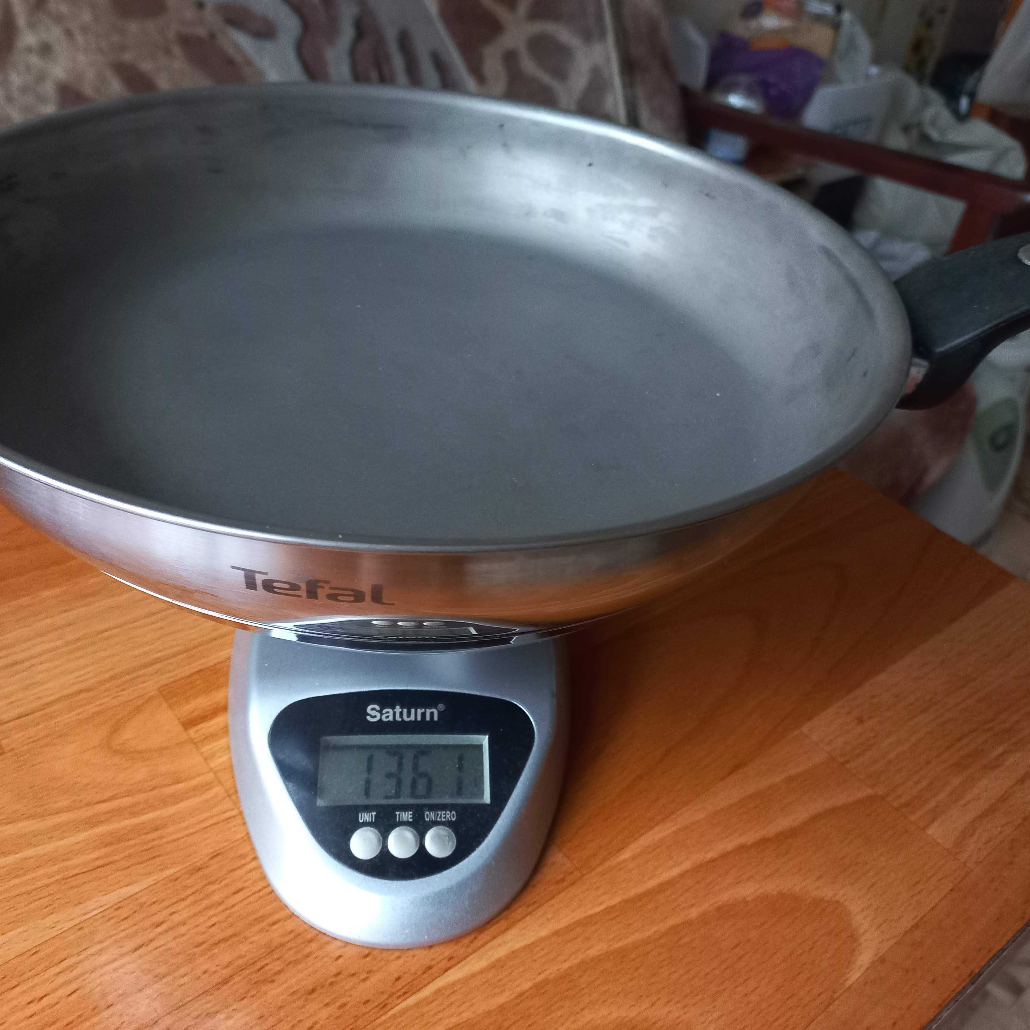 Сковородка TEFAL, диаметр 29 см, нержавейка для любых типов плит.