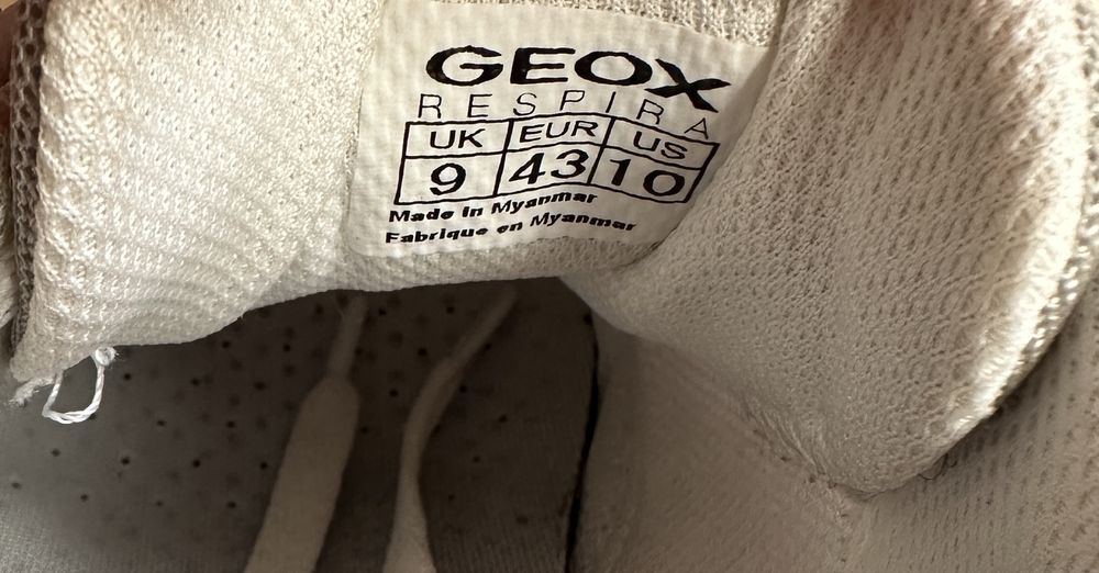 Białe szare czarne buty Geox 43
