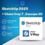 SketchUp Pro 2025 + Chaos Vray 7 + Enscape 3D Pełna Wersja Win / Mac