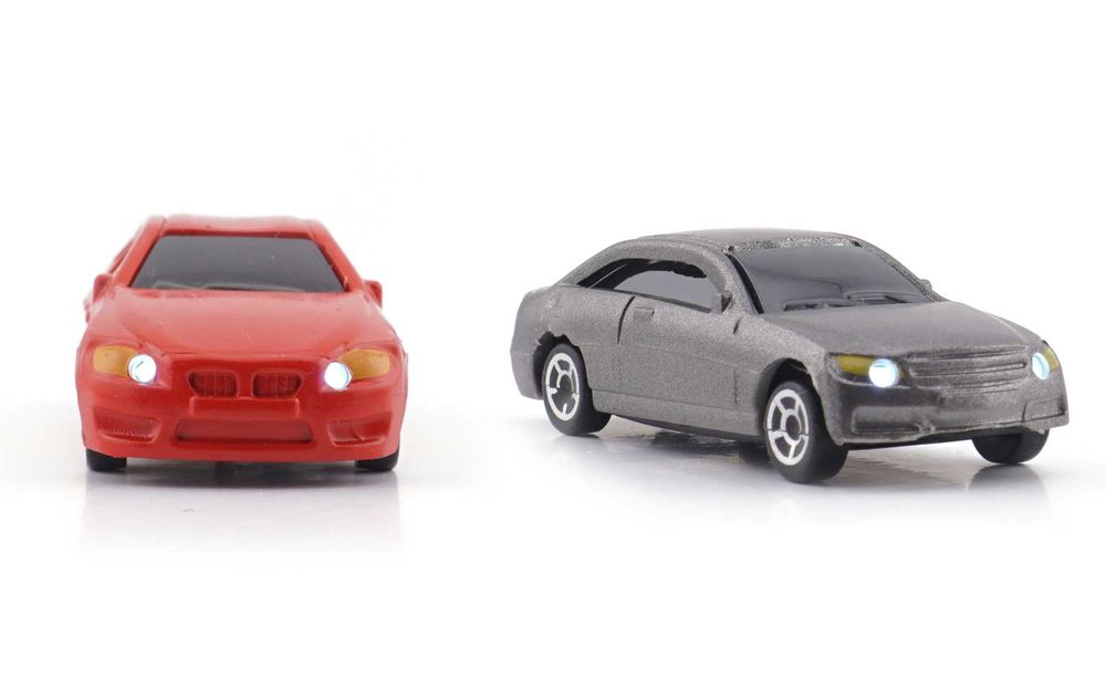 5x Auto ze światłami H0 1:87 samochód oświetlony