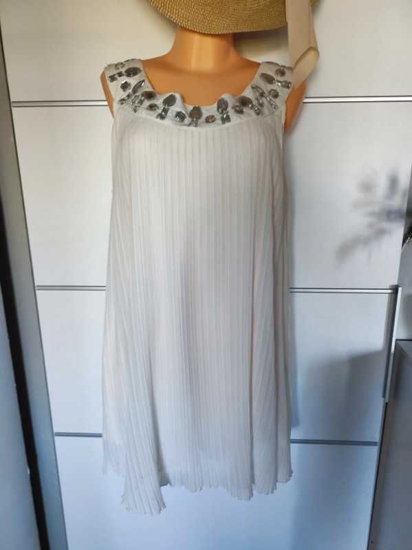 Roman r 50 piękna sukienka tunika plisowana plus size