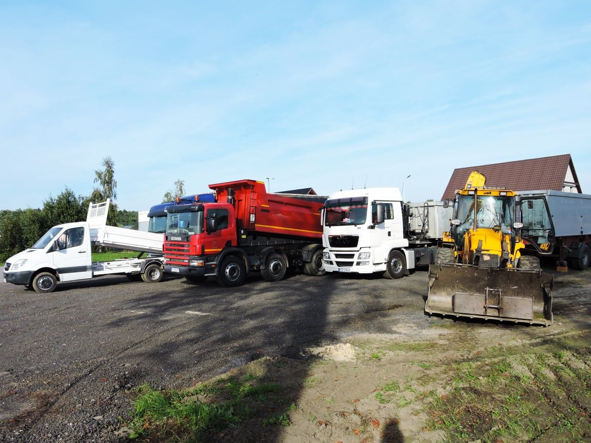 Usługi koparko-ładowarką, minikoparką, wynajem minikoparki i transport