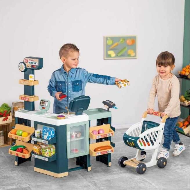 Інтерактивний супермаркет Максі з візком Smoby 350242, 350238, 350239