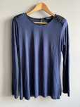 F&F Bluzka z bufkami navy rozm. 44/46