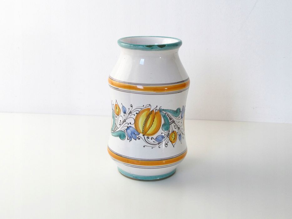 ceramika włoska piękny malowany wazon
