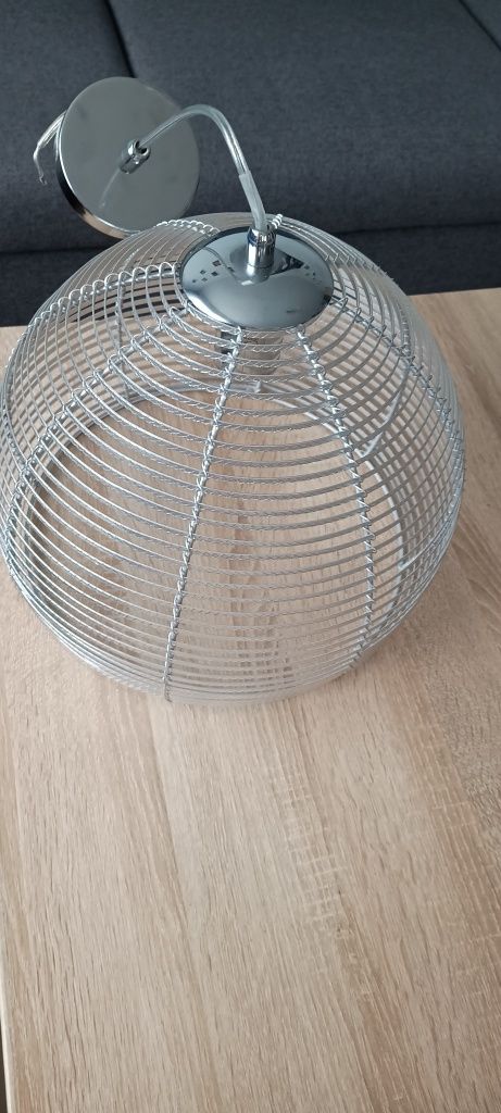 Żyrandol duży srebrny
