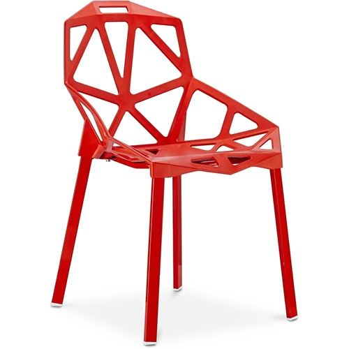 Dwa nowoczesne, futurystyczne krzesła do jadalni