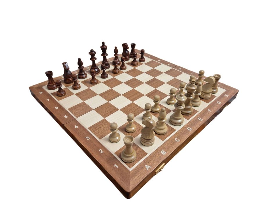 Drewniane Szachy Fornirowane 48x48 cm