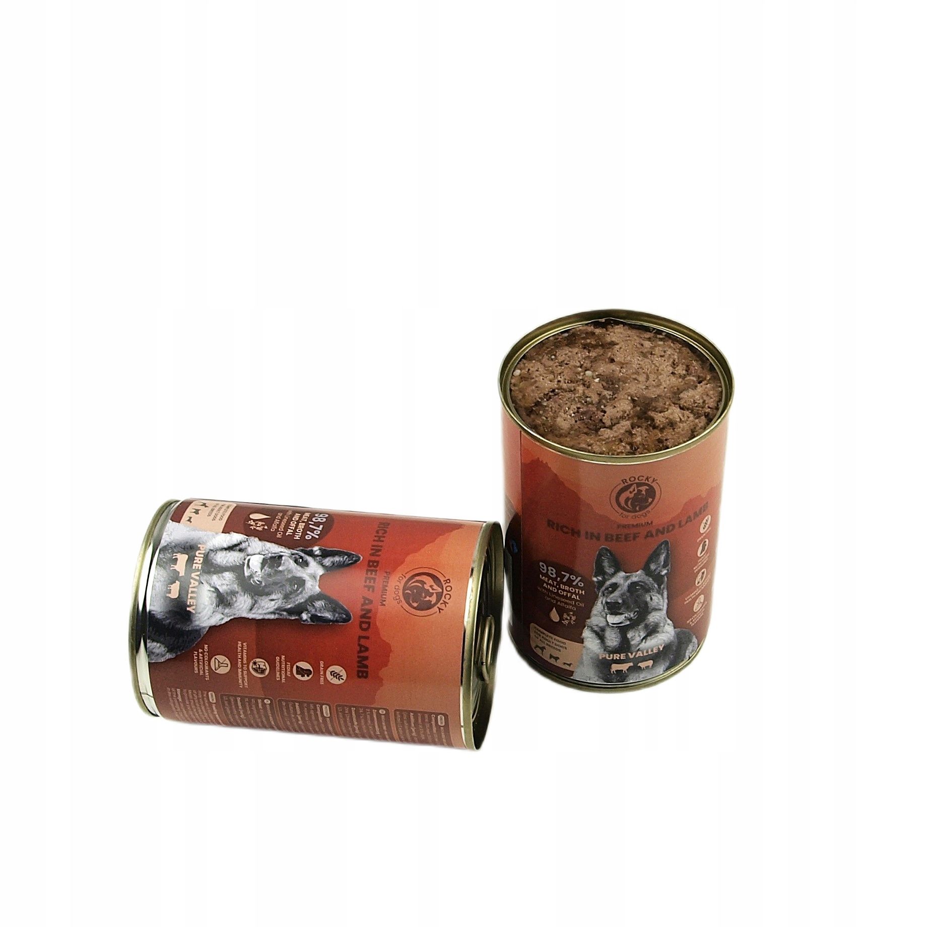 Karma Mokra Bezzbożowa Rocky Wołowina z Jagnięciną 24 x 400g