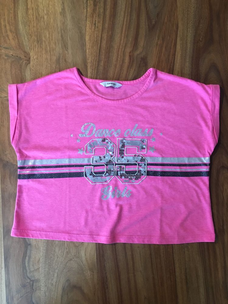 Zestaw koszulek t-shirt krótkich rozm 122/128 134/140