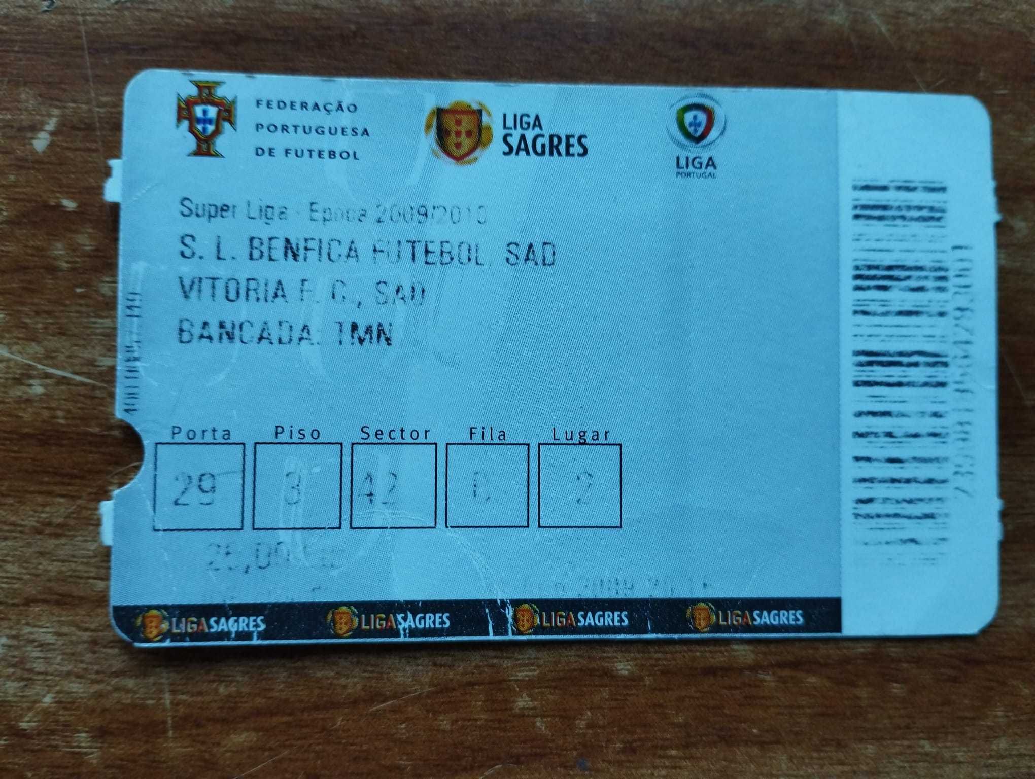 Vintage Bilhete - Super Liga - Época 20.09-20.10 - Benfica VS Vitória