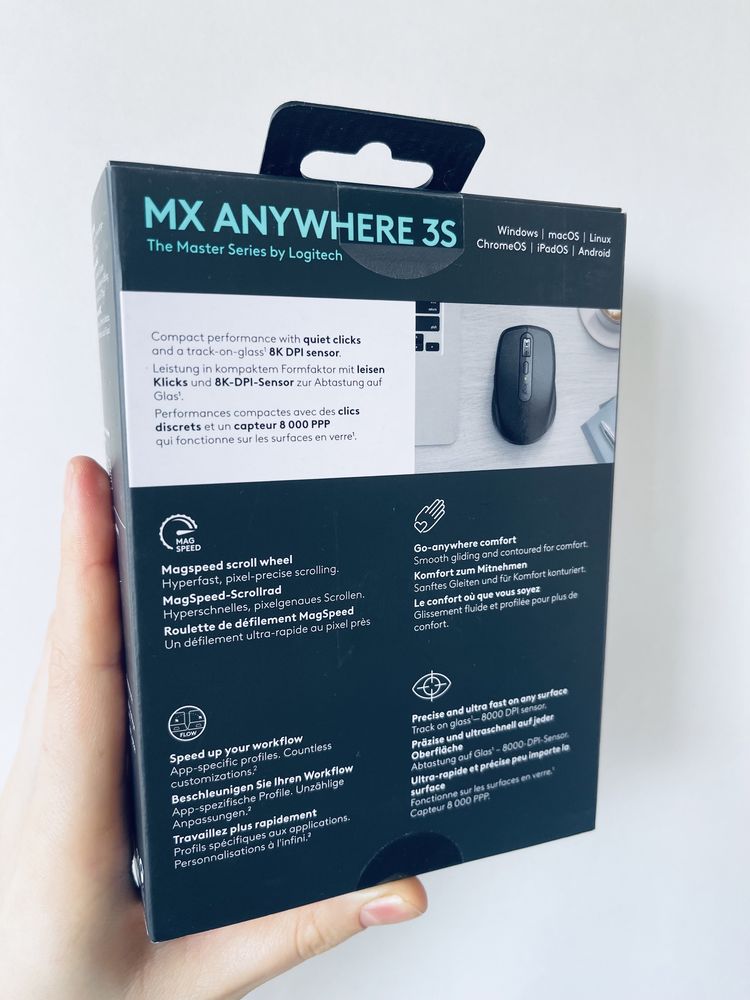 Миша Logitech Anywhere 3s нова оригінал