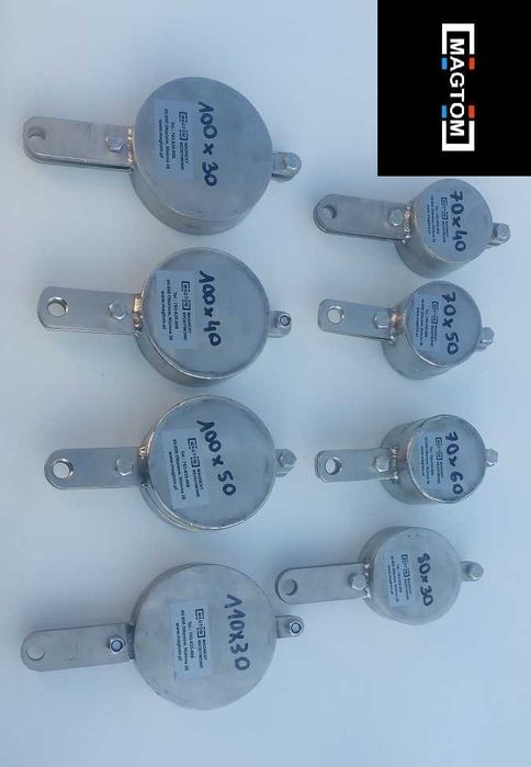 Magnes neodymowy MW 70x30 N42 w obudowie INOX pełnej boczne mocowanie