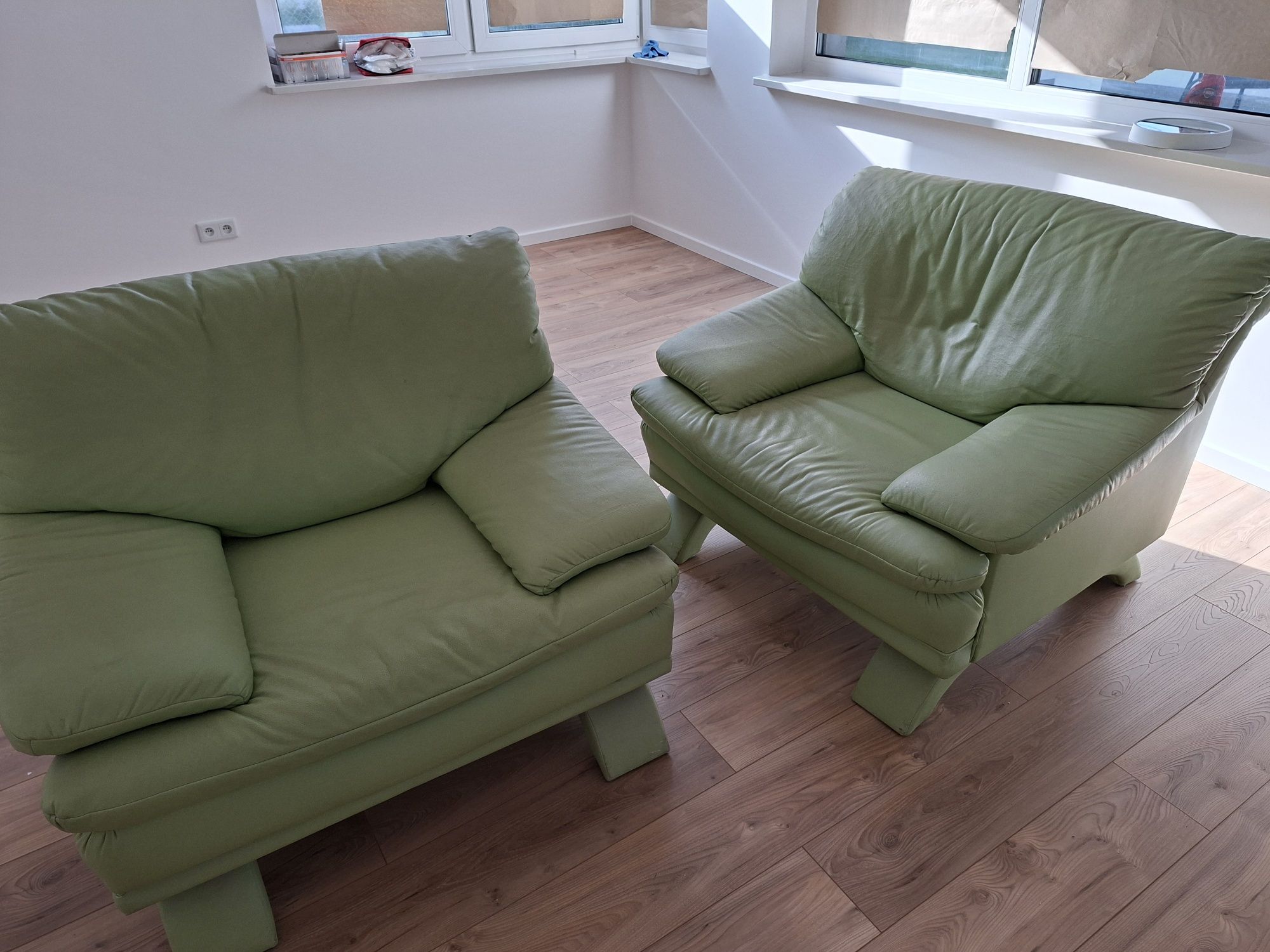 Sofa i 2 fotele, skóra eko