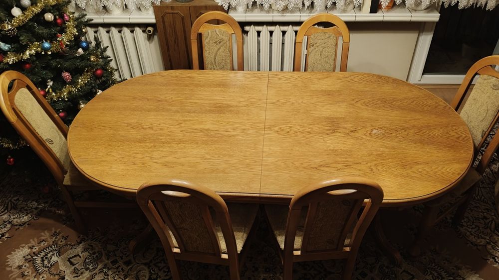 Stół owalny - rozkładany (bez krzeseł)