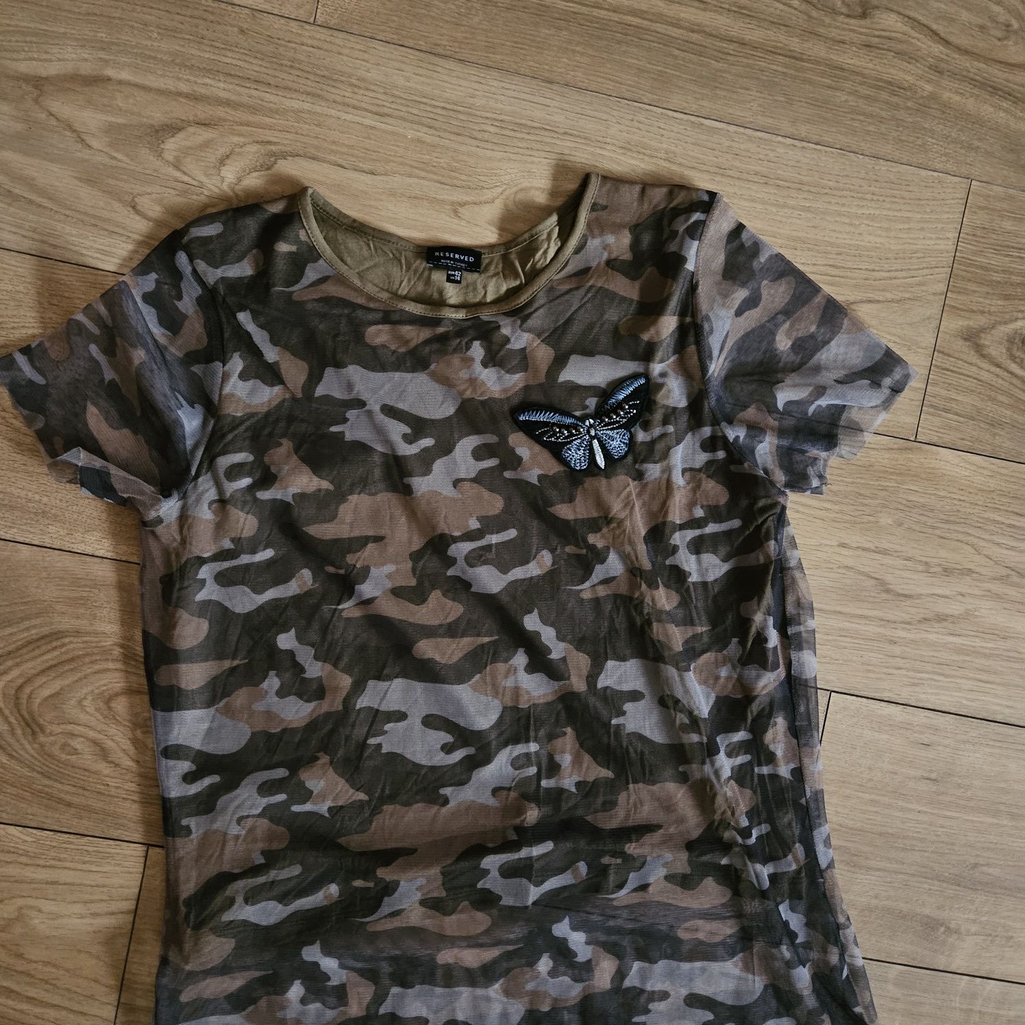 Nowa koszulka Reserved 42 moro tiul
