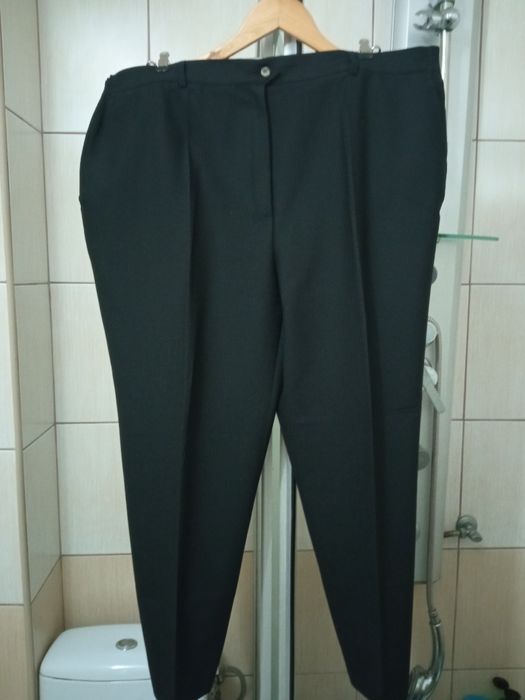 Spodnie eleganckie garniturowe XXL  męskie  głęboka czerń  classic spo