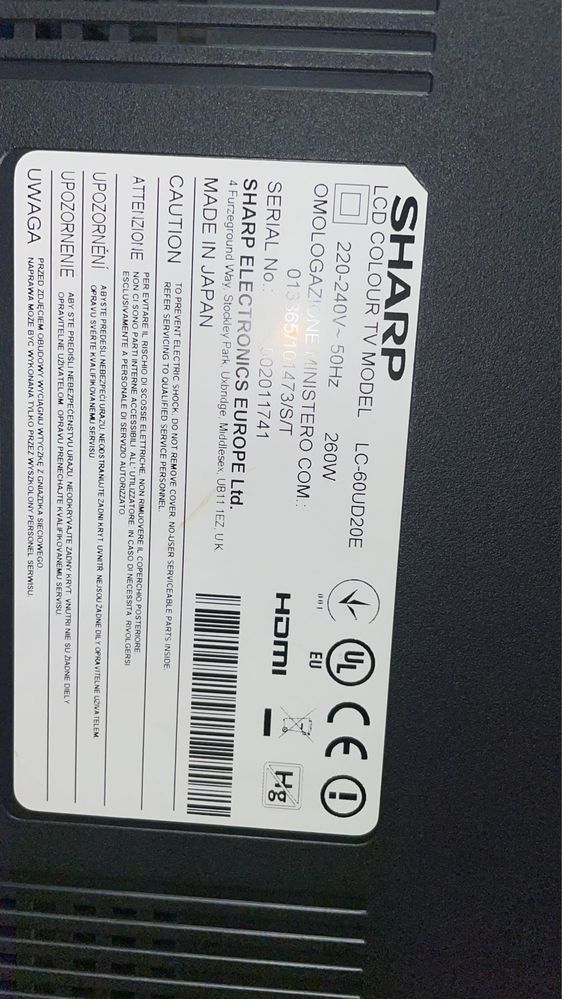Smart TV Sharp (original) 60 polegadas