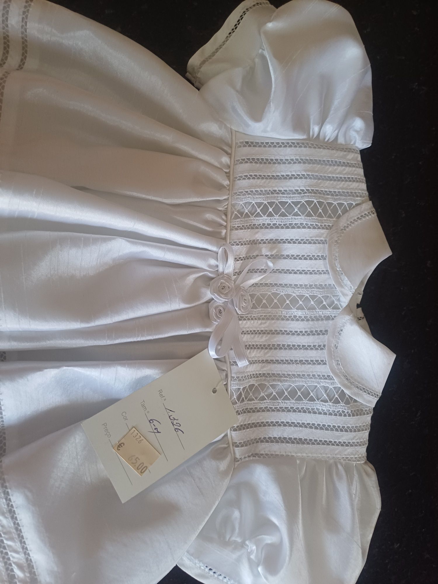 Vestido batismo branco 6 meses