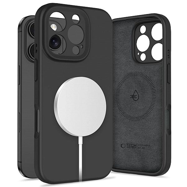 Tech-Protect Liquid Silicone Magsafe Iphone 16 Pro Max Black