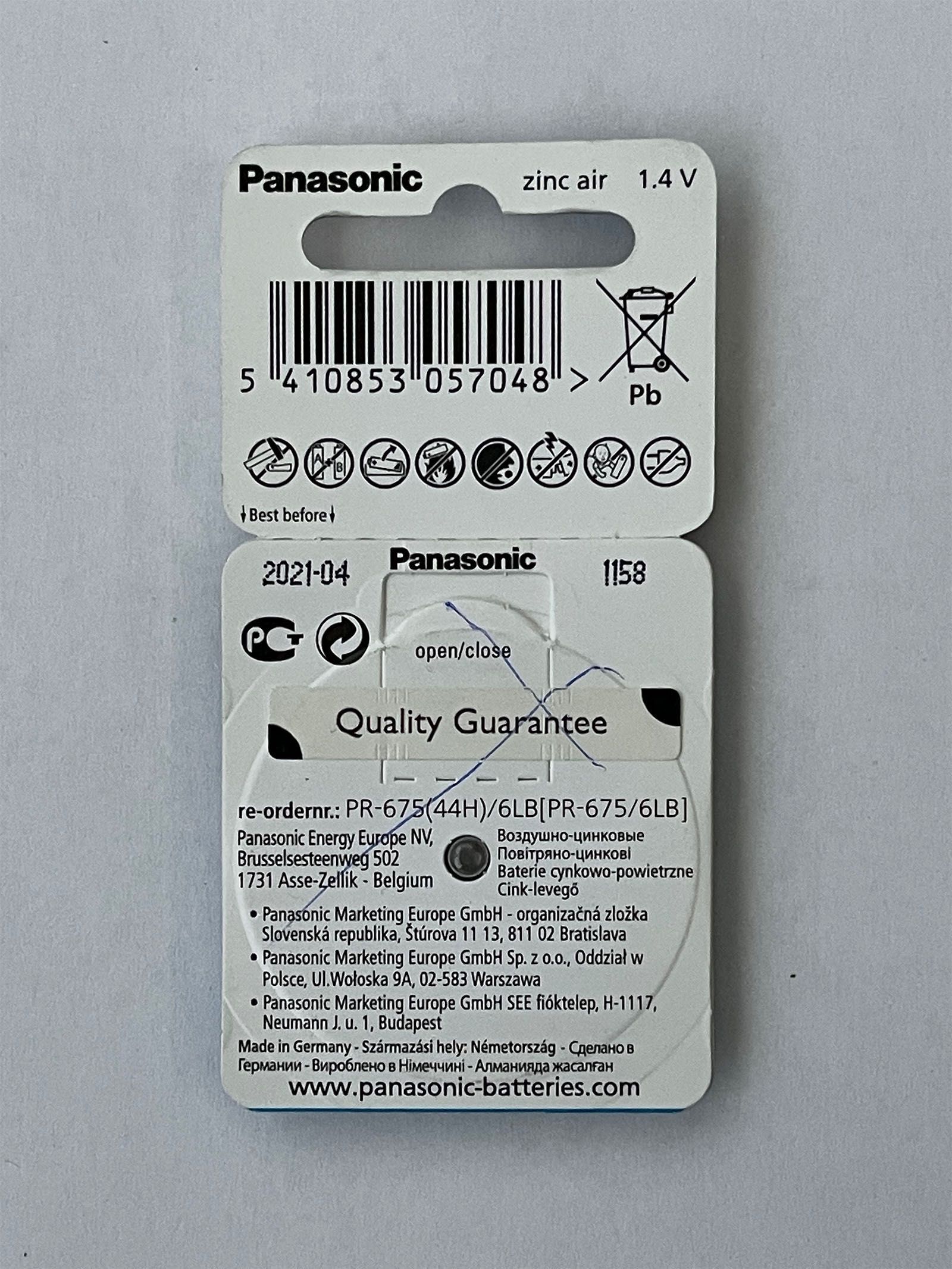 Bateria Panasonic PR675(PR44) - nowa