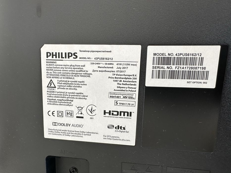 Televisão Philips 43″ 4K