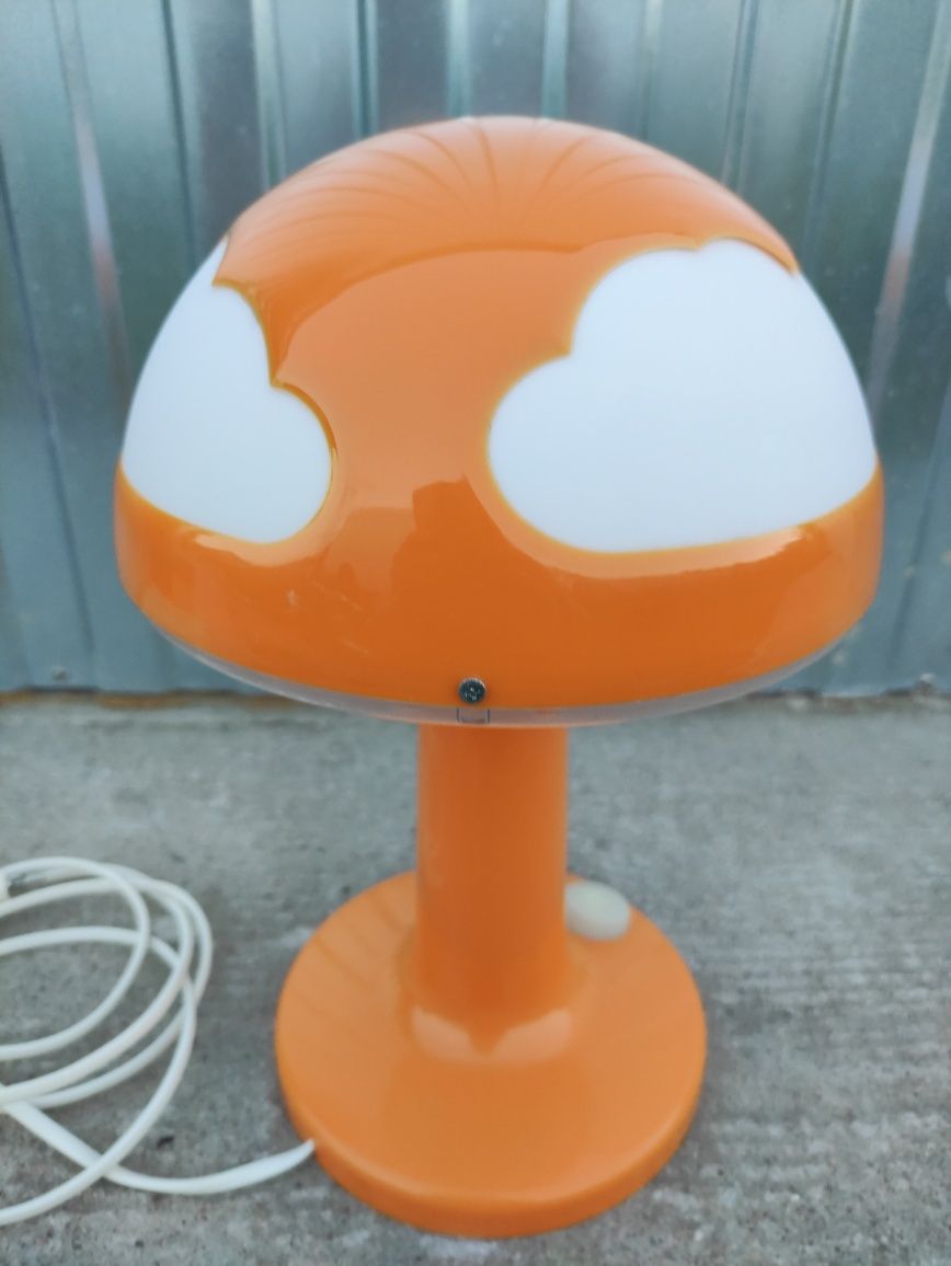 Lampka lampa grzybek Skojig Ikea pomarańczowa orange vintage retro PRL