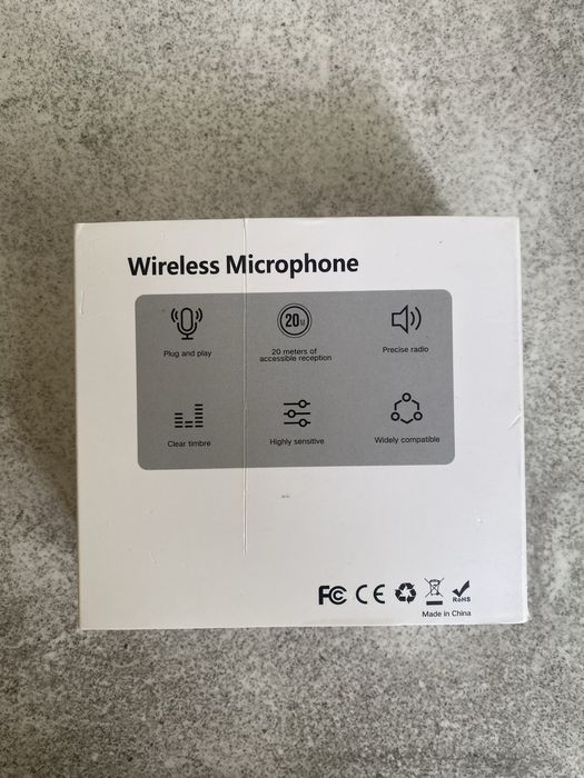 2X Mikrofon BEZPRZEWODOWY na telefon komórkowy plug-and-play