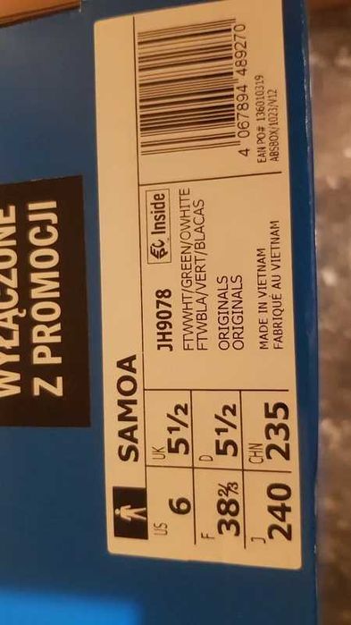 Buty Adidas Samoa JH9078 – EUR 38 ⅔