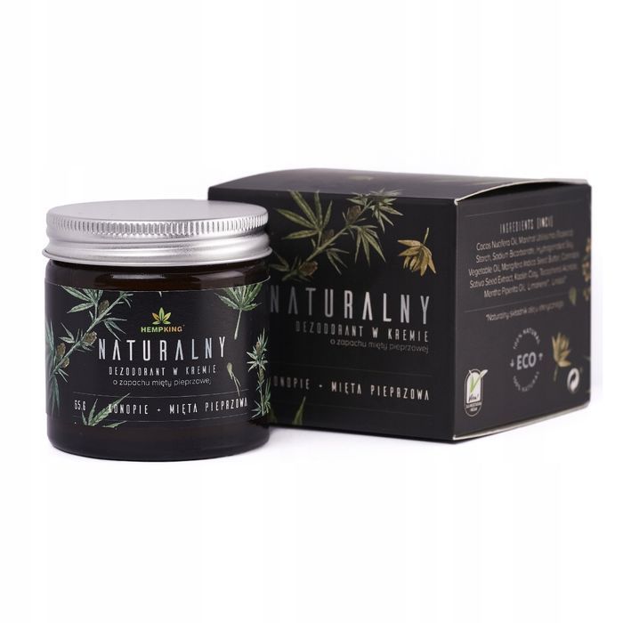 Naturalny dezodorant konopny w kremie z CBD Mięta pieprzowa HempKing