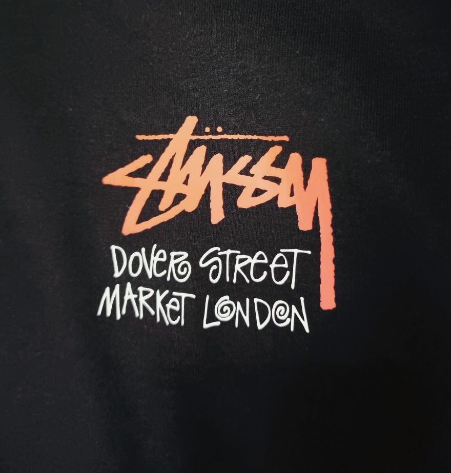 Чорна футболка Stussy Dover Street Стасси Стусси