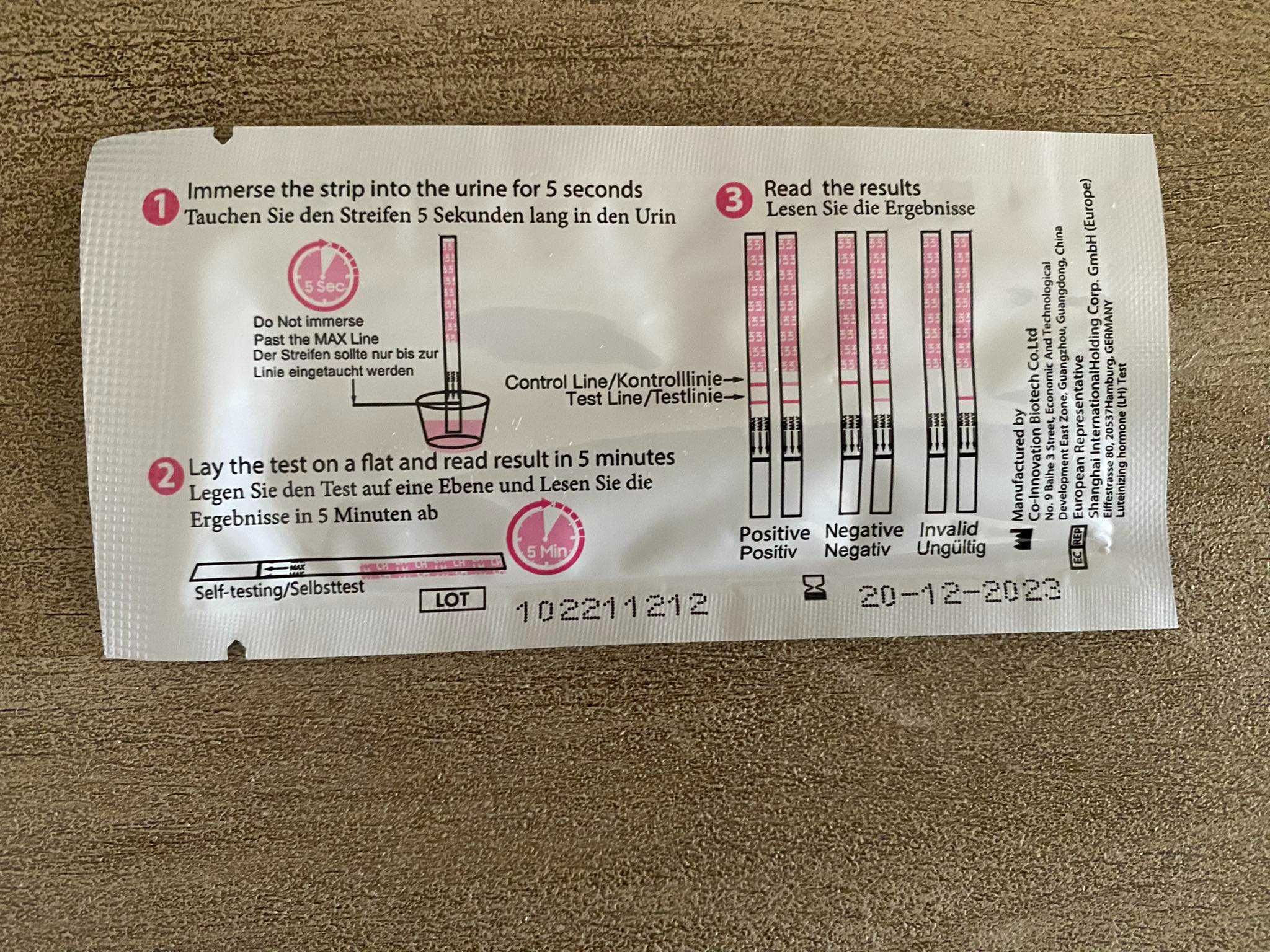 Teste de ovulação + copo