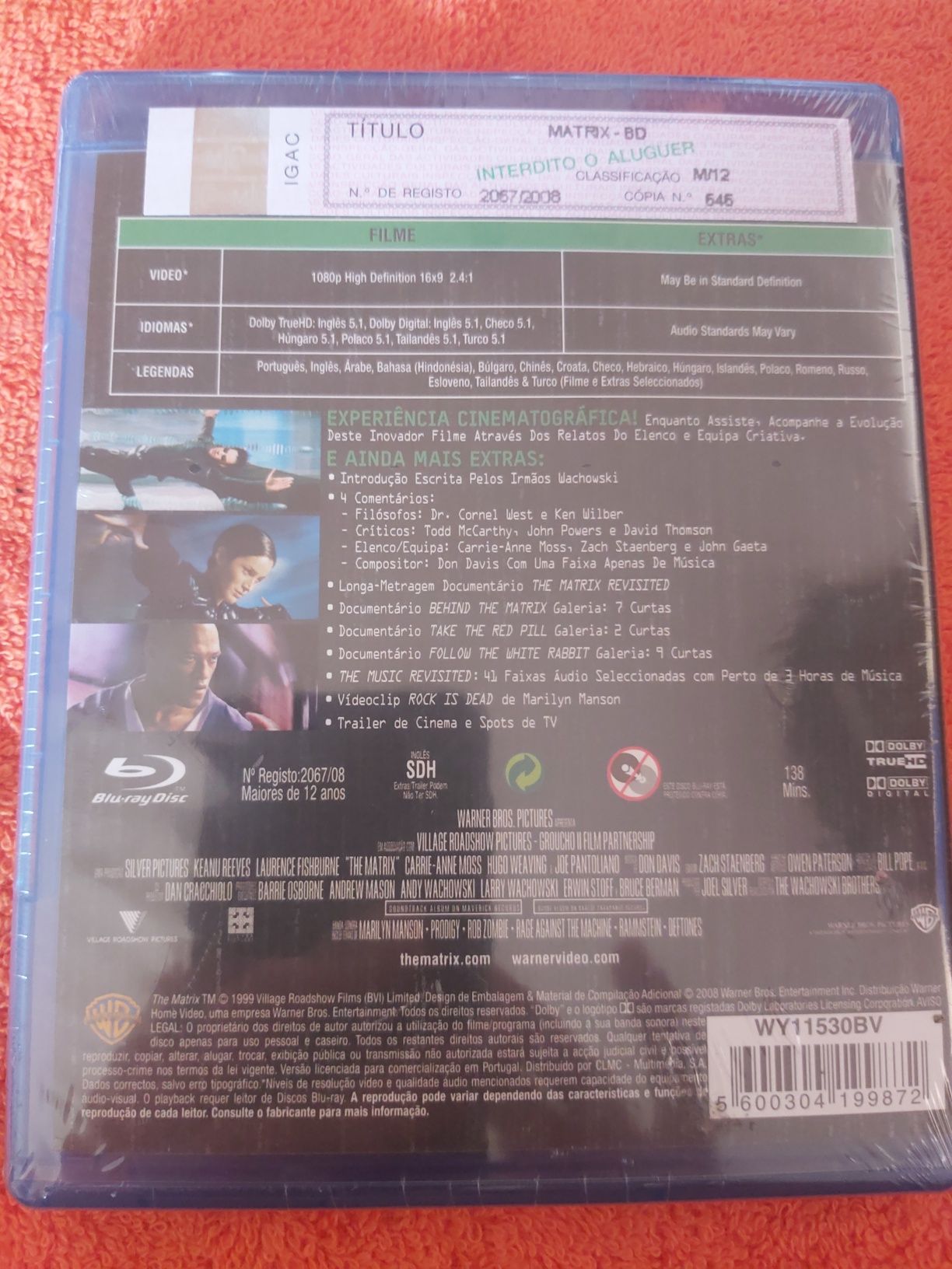 TROCA - Bluray - Trilogia Matrix Em Estado Excelente