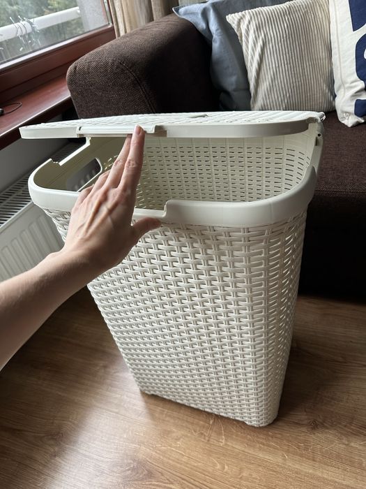 Curver style kremowy pojemnik kosz na pranie 60 litrow idealny