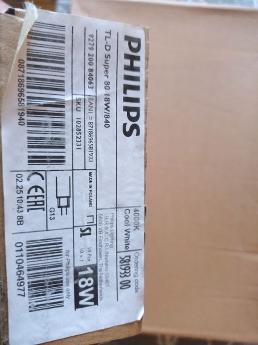Świetlówka liniowa Philips 18 Watt 4000k G13/840 30 Watt,8 Watt G5/840