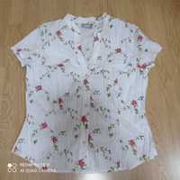 Bluzka koszula 44 16 Wallis letnia biała w kwiaty