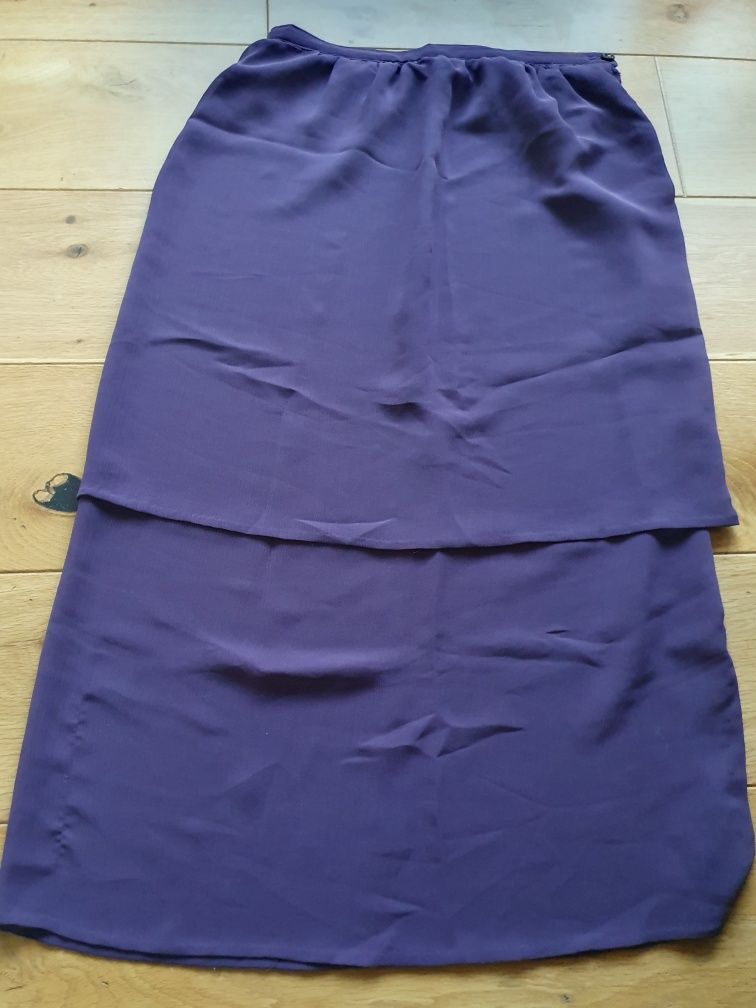 Cienka fioletowa spódnica handmade 38