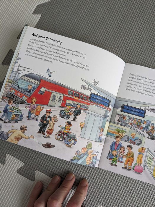 Książeczka niemiecka o pociągach Die Eisenbahn