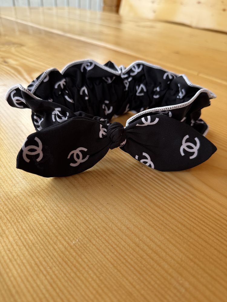 opaska gumka chanel z kokardką