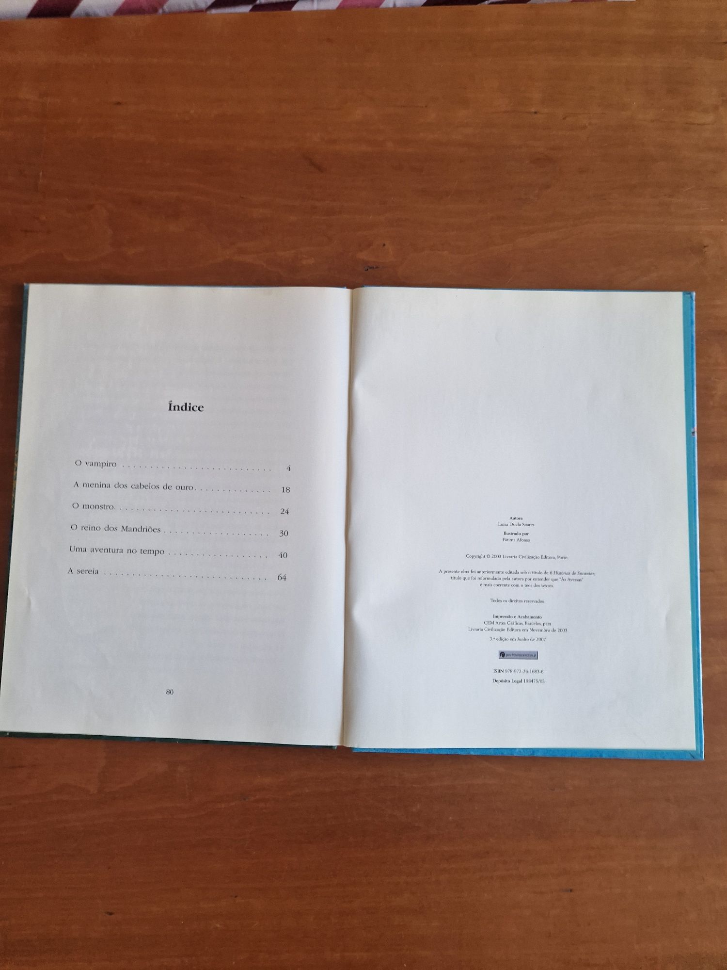 Livro infantil "Seis Histórias às Avessas"+2 livros, L. D. Soares