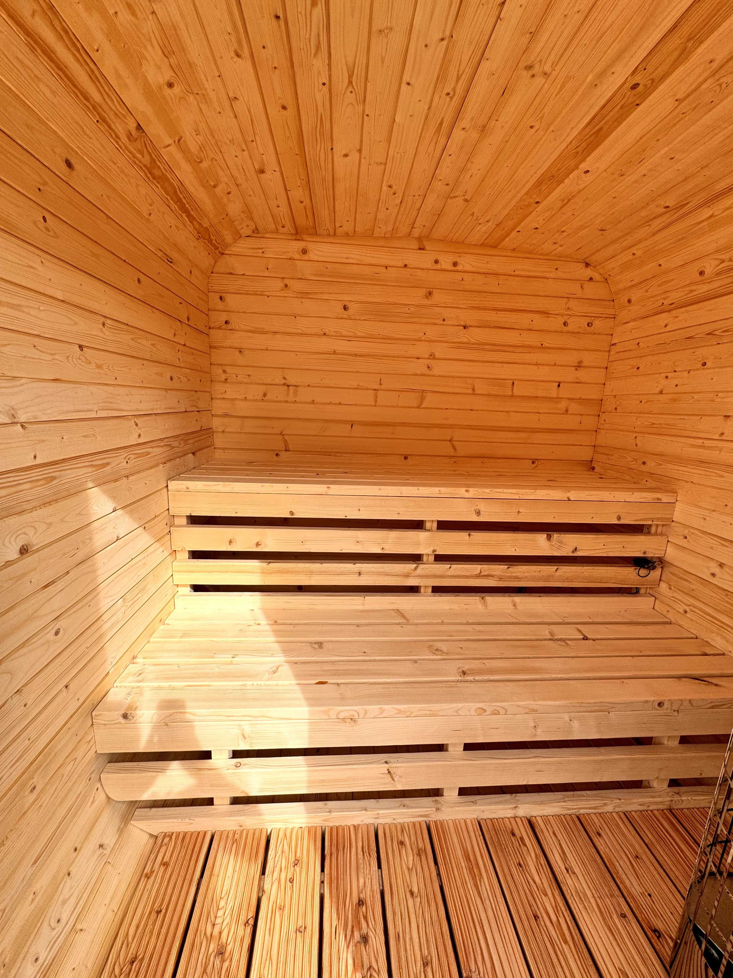 Kwadratowa sauna ogrodowa, 200cm Quadro | Dobierz piec i dodatki