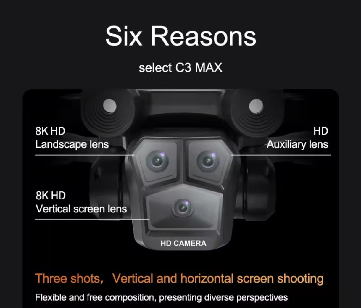 Drone 8K com sensor de movimento com oferta de óculos VR