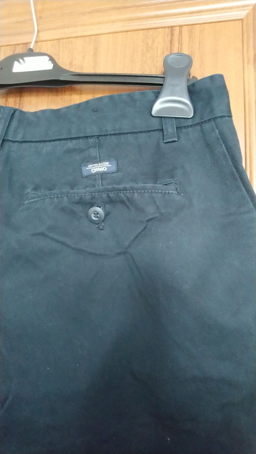 Spodnie męskie bawełniane czarne Cedarwood rozmiar fabryczny M