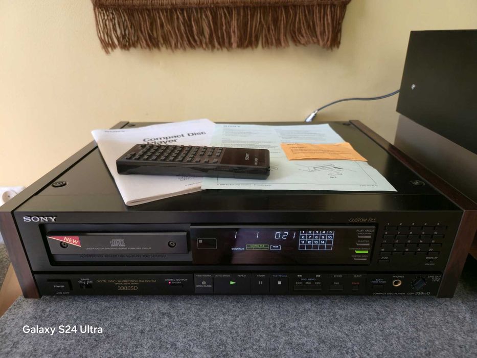 CD Sony CDP-338ESD Top Stan Oryginalny Pilot + Instrukcja