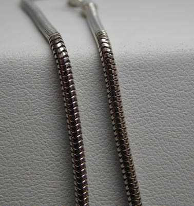 Srebrny łańcuszek linka żyłka żmijka 41 m.