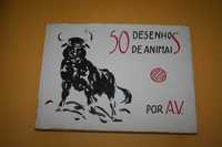 [] 50 Desenhos de animais e 3 Aguarelas, António Vasconcelos