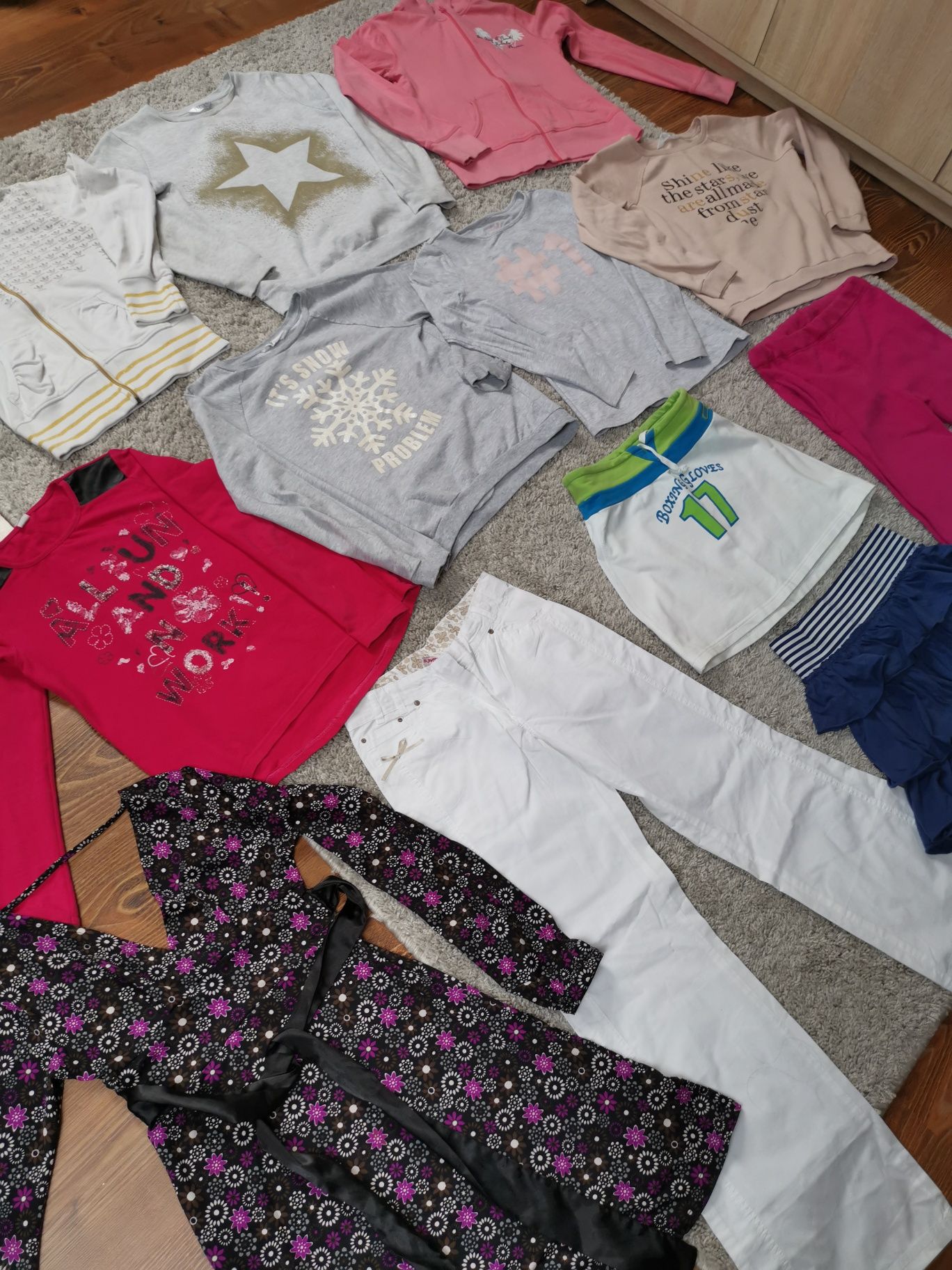 Mega paka ubrań dla dziewczynki 146 - 152 bluzy, bluzki, spódnice H&M