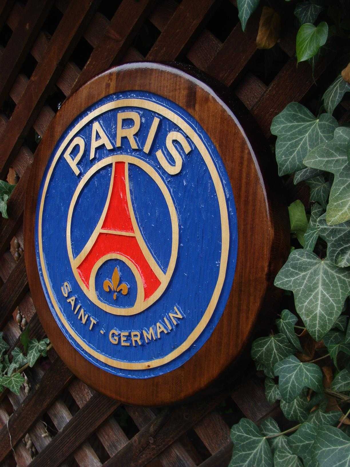 PSG Paris Saint-Germain F.C. Rękodzieło z drewna. Rzeźba UNIKAT