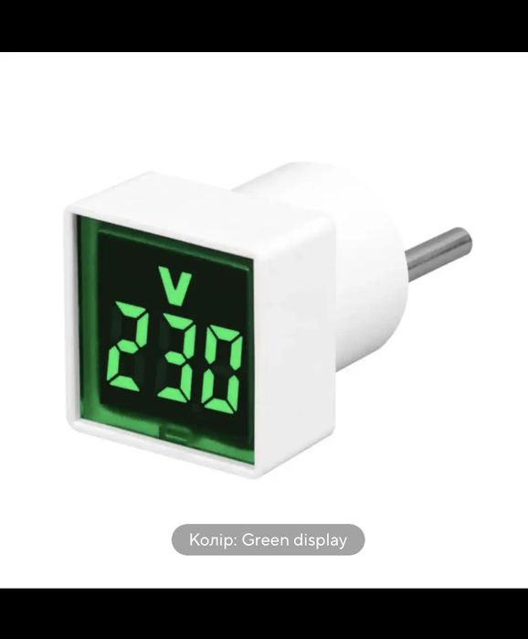 Цифровий вольтметр у розетку для контролю напруги