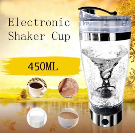 Elektryczny kubek do mieszania 450ml shaker bpa free butelka